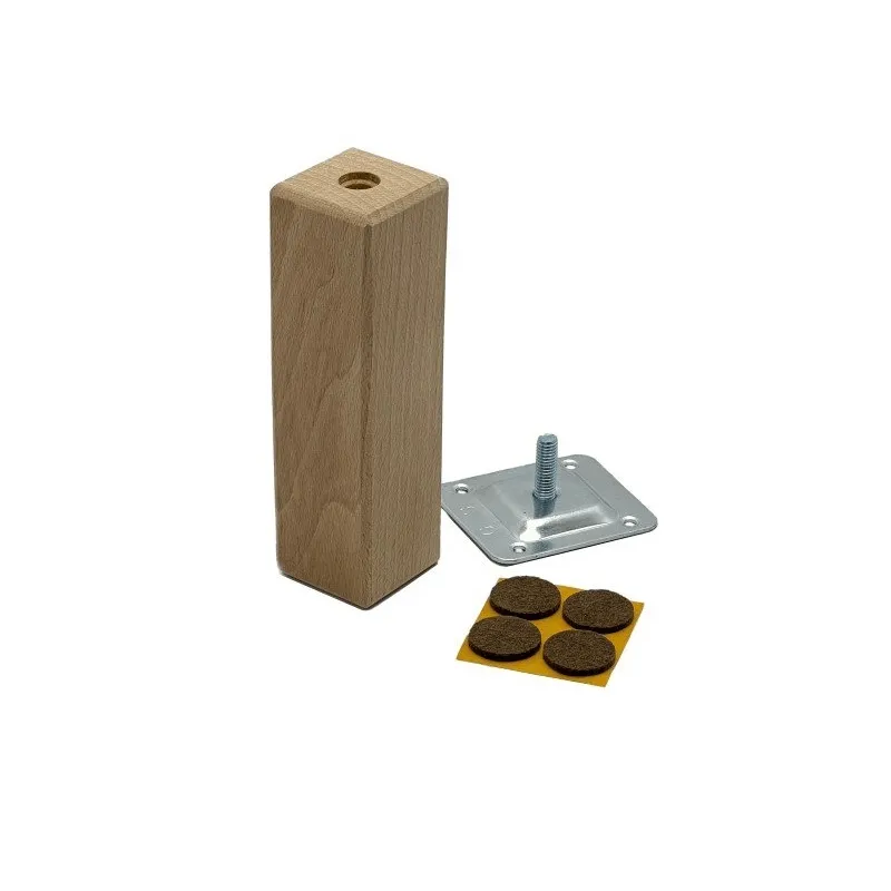 Gamba per mobile in legno 45x45 AGOS / Faggio verniciato
