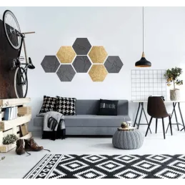 Elemento decorativo da parete / Camoscio dorato