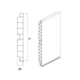 Zoccolino da cucina in plastica / Bianco lucido