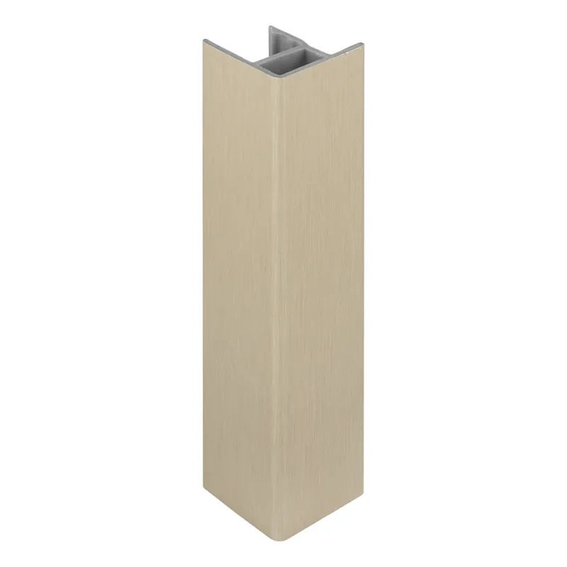 Giunto angolare per zoccolo 90° / Acciaio inox spazzolato