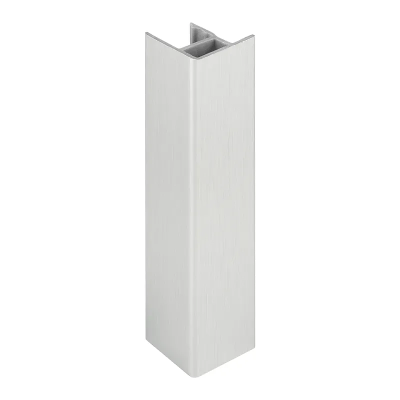 Giunto angolare per zoccolo 90° / alluminio spazzolato