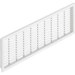 Griglia di ventilazione in PVC 227 x 68 mm / Bianca