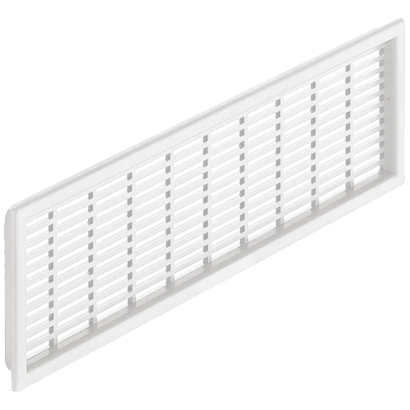 Griglia di ventilazione in PVC 227 x 68 mm / Bianca