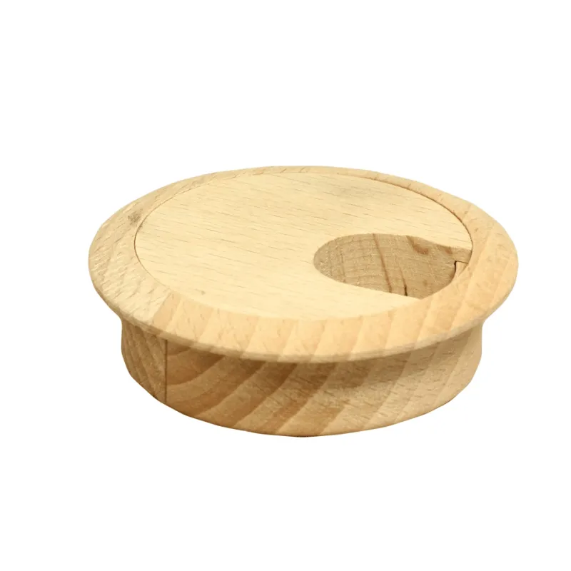 Passacavi in legno / Faggio grezzo