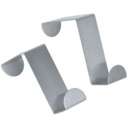 Appendiabiti da porta Z / Acciaio inox - 2 pezzi