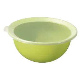 Ciotola in plastica con coperchio CARUBA 1,8 l / Verde