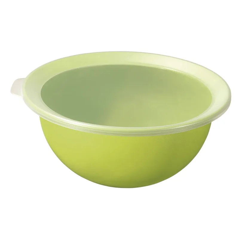 Ciotola in plastica con coperchio CARUBA 1,8 l / Verde