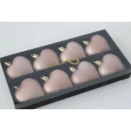 Set di decorazioni da appendere CUORE - 8 pz / Rosa