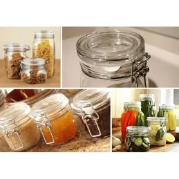 Contenitore per alimenti in vetro 1,0 L / Trasparente