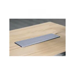 Presa elettrica estraibile OTIO DESK 3x230V + ricarica 2xUSB / Effetto acciaio inox