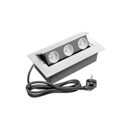Presa elettrica a scomparsa GEMINO 3x230V / Bianca