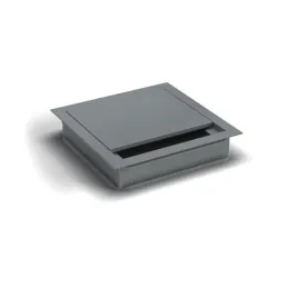 Passacavi VIDAL 120 x 120 mm con ammortizzazione / Titanio