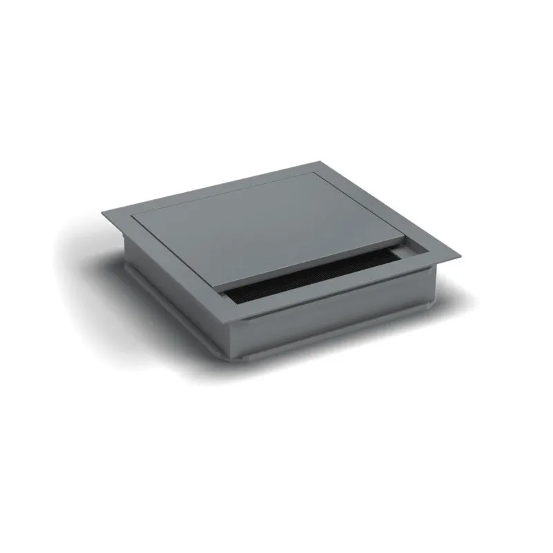 Passacavi VIDAL 120 x 120 mm con ammortizzazione / Titanio