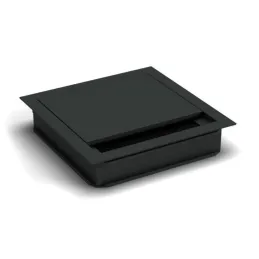Passacavi VIDAL 120 x 120 mm con ammortizzatore / Nero