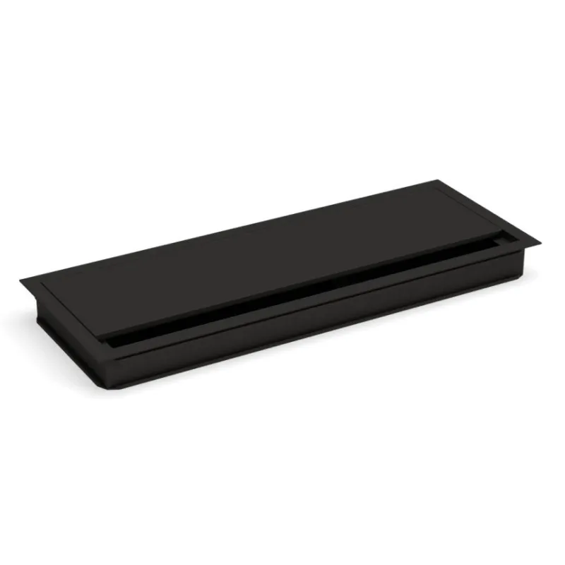 Passacavi VIDAL 320 x 120 mm con sistema di ammortizzazione / Nero