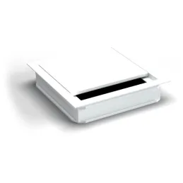 Passacavi VIDAL 120 x 120 mm con ammortizzazione / Bianco