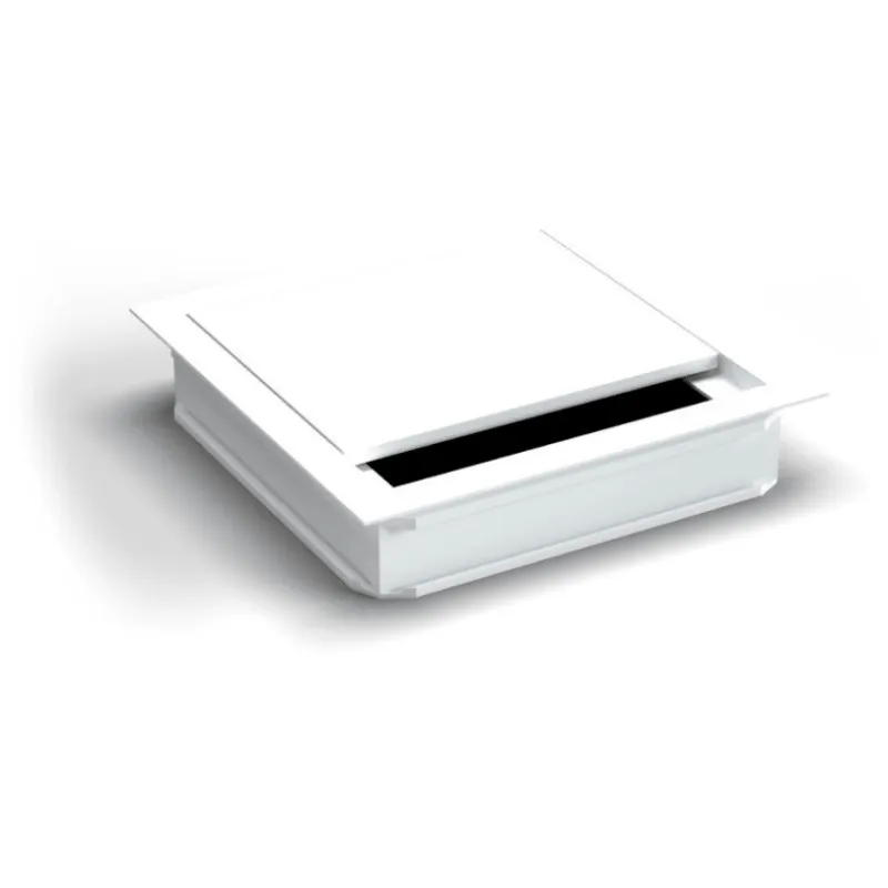 Passacavi VIDAL 120 x 120 mm con ammortizzazione / Bianco