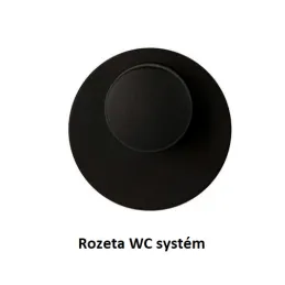 Maniglia per porta su rosetta AISHA / Nero opaco