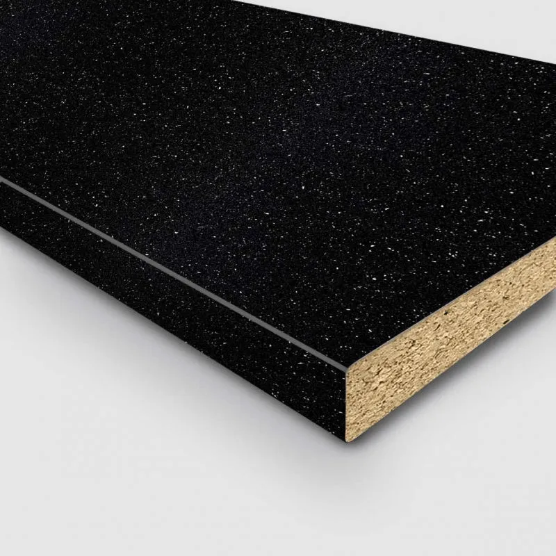 Piano di lavoro KRONOSPAN Andromeda Nero opaco (bordo ABS) / K218 GM