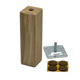 Piedino in legno per mobili 45x45 AGOS / Rovere verniciato