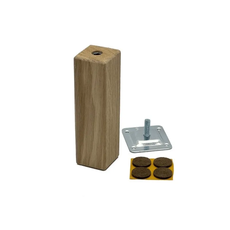 Piedino in legno per mobili 45x45 AGOS / Rovere verniciato