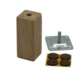Piedino in legno per mobili 45x45 AGOS / Rovere verniciato