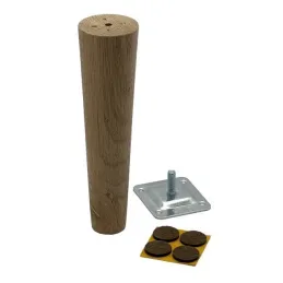 Gamba in legno per mobili D45 AGOS II / Rovere grezzo