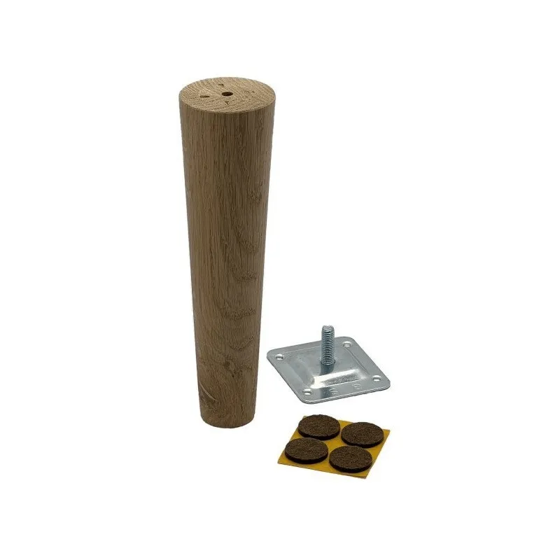 Gamba in legno per mobili D45 AGOS II / Rovere grezzo