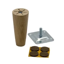 Gamba in legno per mobili D45 AGOS II / Rovere grezzo