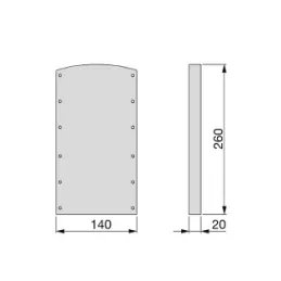 Base per appendiabiti SUPERIOR – 2 pz / Cromo
