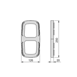 Supporto per appendiabiti DELUXE – 2 pezzi / Bianco