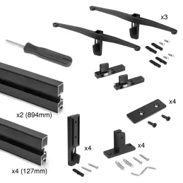 Sistema modulare a ripiani ZERO 900 mm / Nero opaco