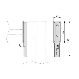 Sistema modulare a ripiani ZERO 900 mm / Nero opaco