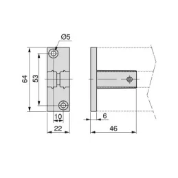 Sistema modulare per guardaroba ZERO 2115 mm - 2 montanti / Nero opaco