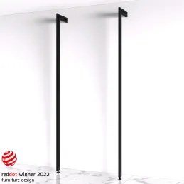 Sistema modulare per guardaroba ZERO 2115 mm - 2 montanti / Nero opaco