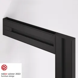 Set di supporti per montante per il sistema modulare per guardaroba ZERO / Nero opaco