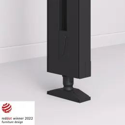 Set di supporti per montante per il sistema modulare per guardaroba ZERO / Nero opaco