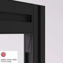 Set di supporti per montante per il sistema modulare per guardaroba ZERO / Nero opaco