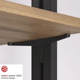 Set di supporti per ripiano in legno per il sistema modulare per armadi ZERO / Nero opaco