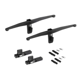 Set di supporti per ripiano in legno per il sistema modulare per armadi ZERO / Nero opaco