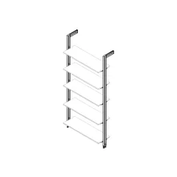 Set di supporti per ripiano in vetro per il sistema modulare per armadi ZERO / Nero opaco