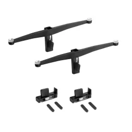 Set di supporti per ripiano in vetro per il sistema modulare per armadi ZERO / Nero opaco