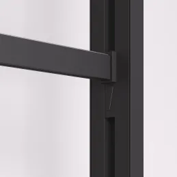 Set di supporti per barra appendiabiti per il sistema modulare per armadi ZERO / Nero opaco