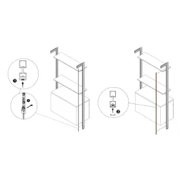 Profilo LED con diffusore per sistema modulare per armadi ZERO / Nero opaco