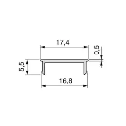 Profilo LED con diffusore per sistema modulare per armadi ZERO / Nero opaco