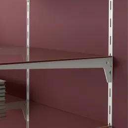 Supporto per ripiano per profilo semplice JAGMET Legno - vetro / Bianco
