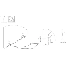Kit di ferramenta per due porte scorrevoli MODERN W RAMA - 2 m / Alluminio