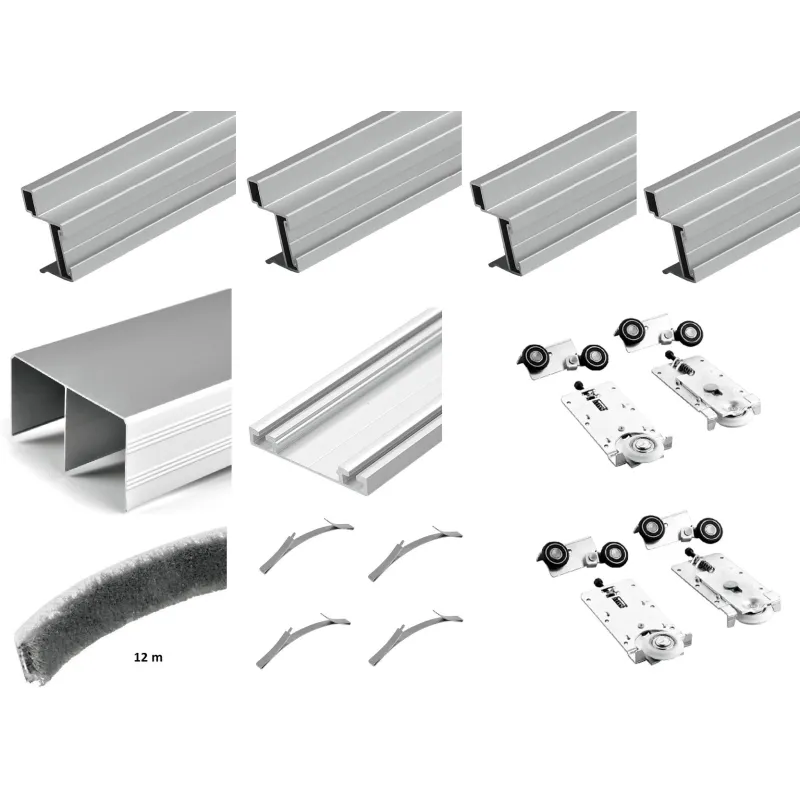 Kit di ferramenta per due porte scorrevoli MODERN W RAMA - 2 m / Alluminio