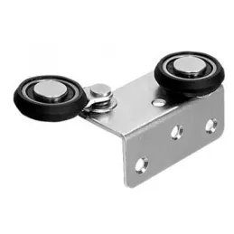 Set di ferramenta per due porte scorrevoli MULTIOMEGA W RAMA - 2 m / Nero opaco
