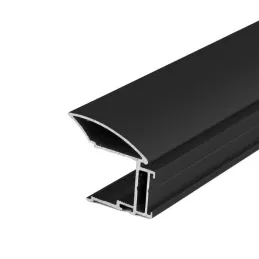 Set di ferramenta per due porte scorrevoli MULTIOMEGA W RAMA - 2 m / Nero opaco